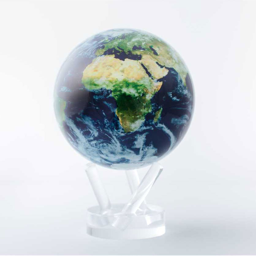 6" Satellite View with Cloud Mova Globe with base